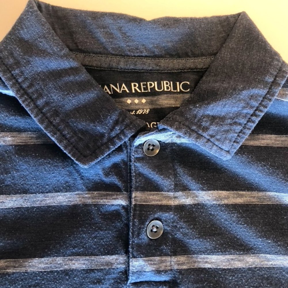 BANANA REPUBLIC VINTAGE STRIPED POLO
